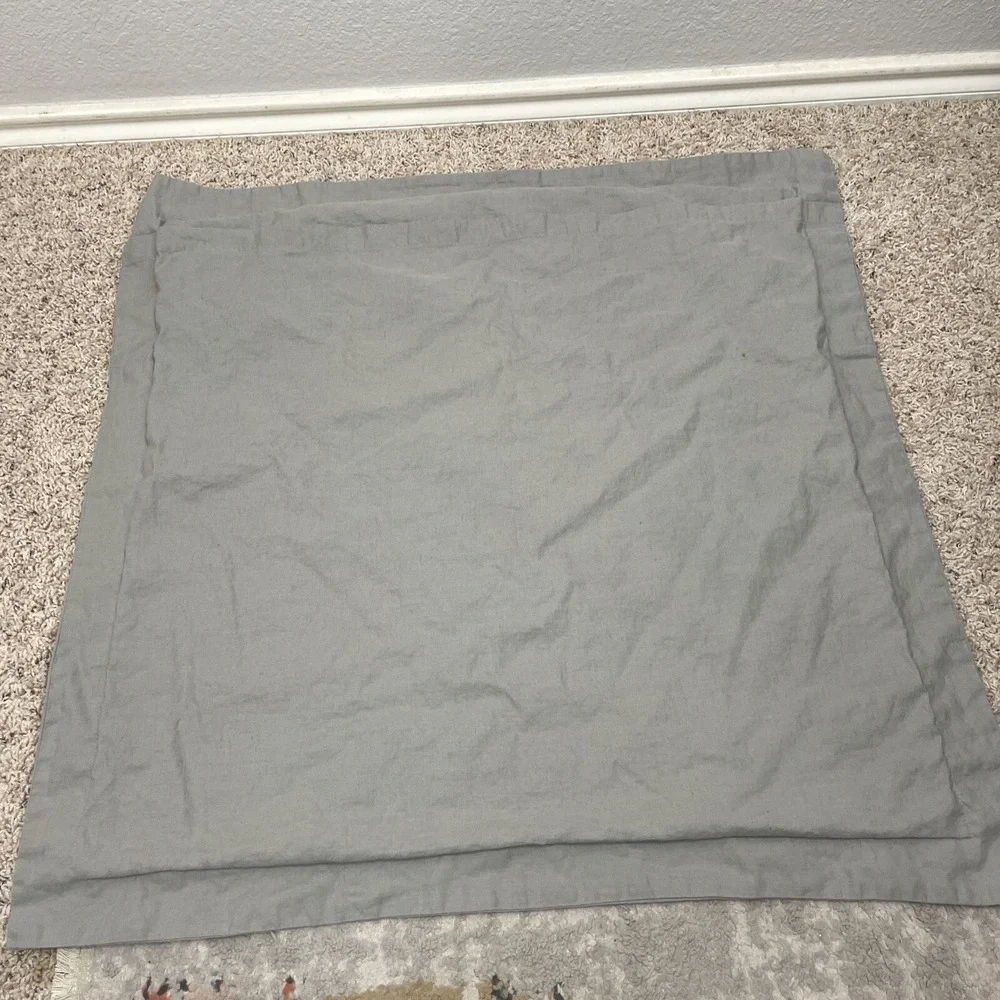 Restoration‎ Hardware Euro Sham One Stonewashed Gray Linen Cotton Blend